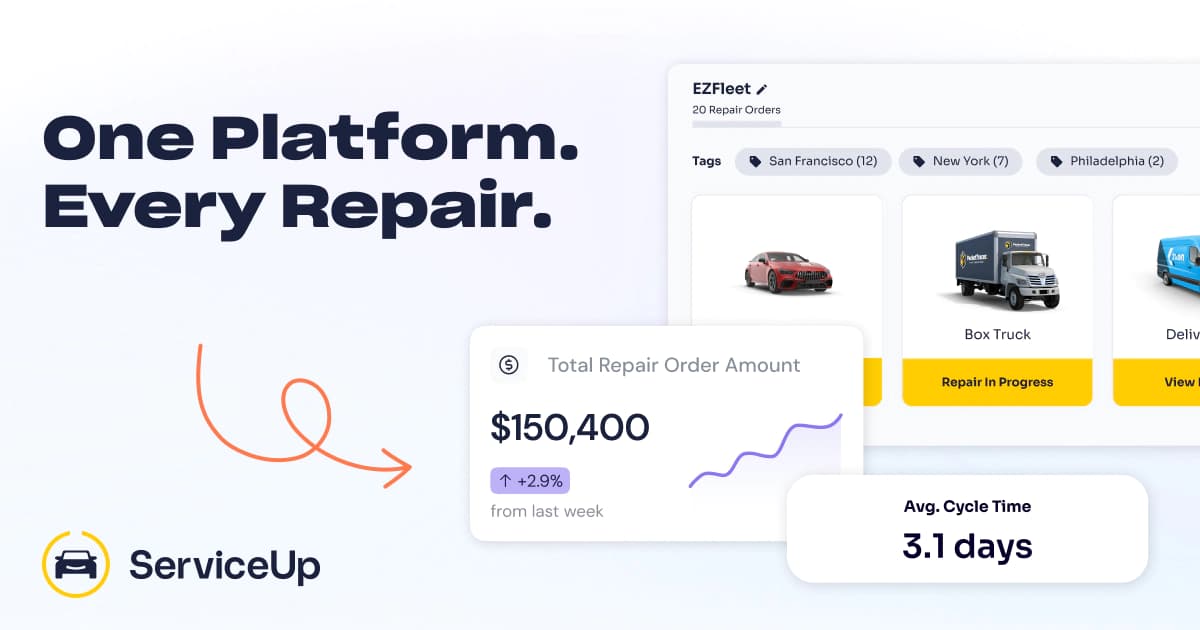 ServiceUp Secures $55M for Vehicle Repair Management