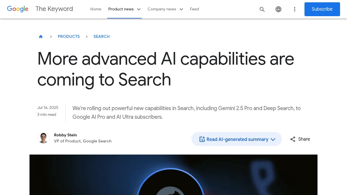 Google Enhances Search with Advanced AI Features