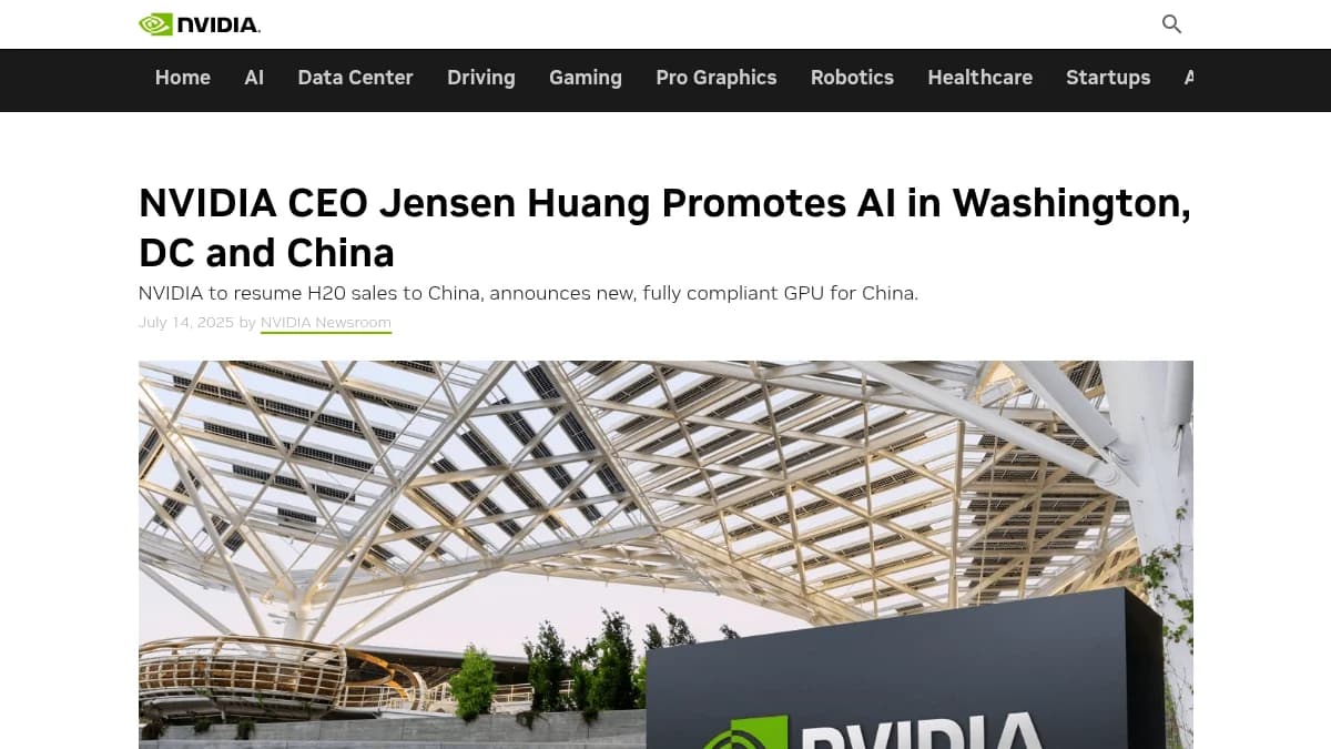 NVIDIA Global AI Strategy: Huang's Dual-Continent Push