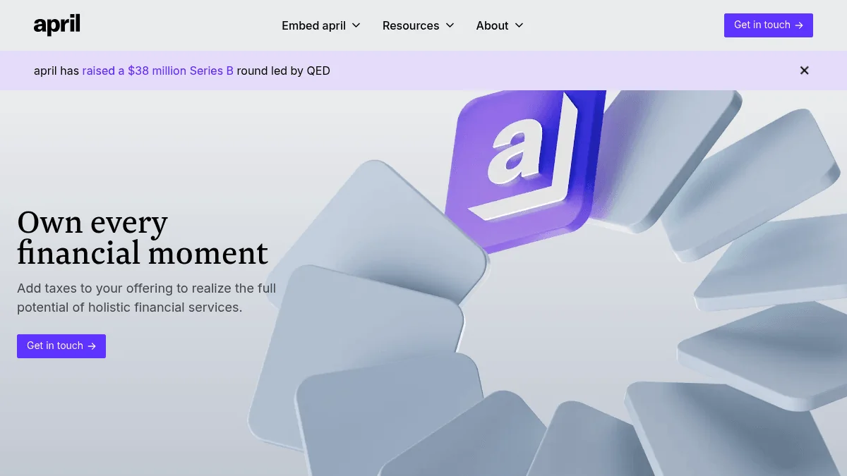 april Secures $38M Series B for Embedded Tax Intelligence