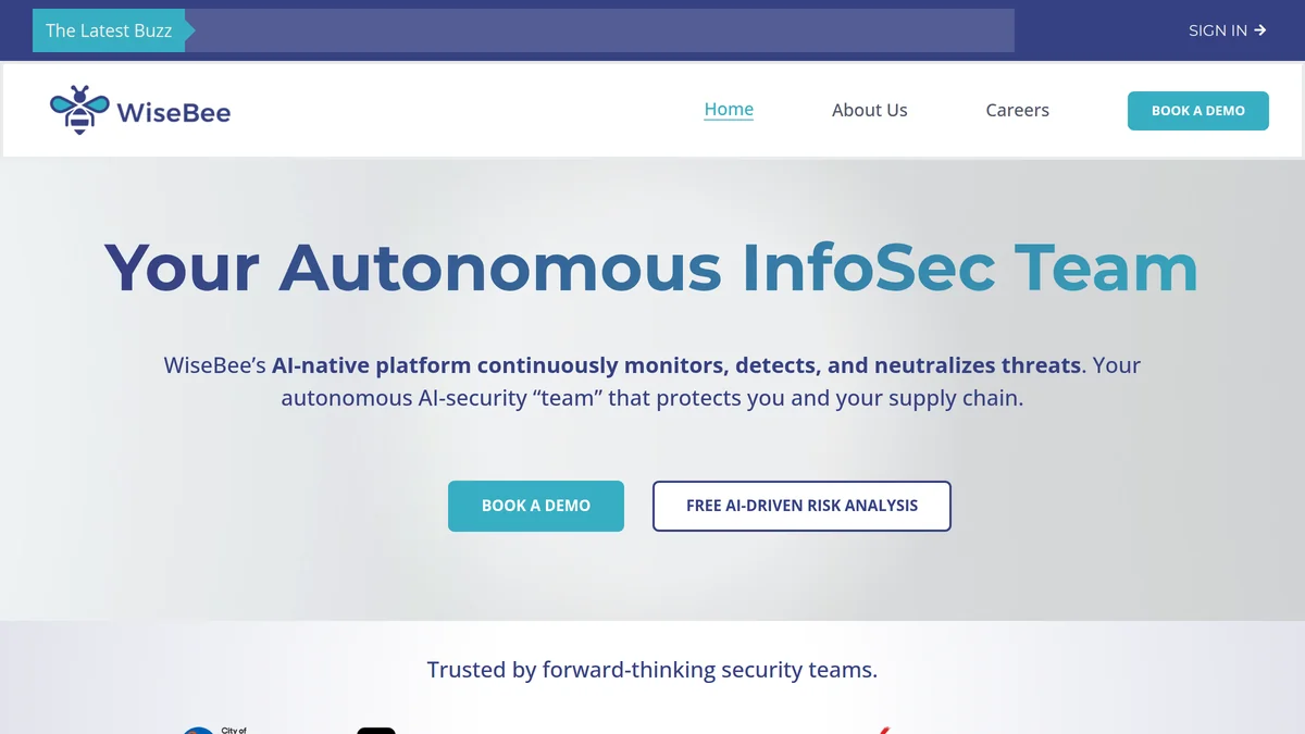 Screenshot of WiseBee cybersecurity funding