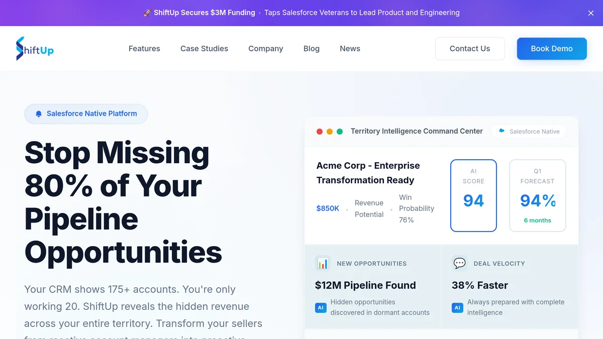 ShiftUp Secures $3M Seed Funding for AI Sales Intelligence