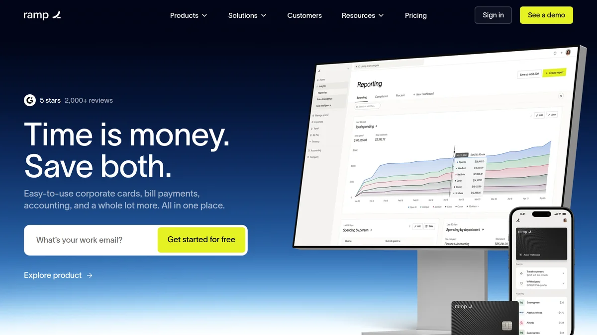 Fintech Ramp Hits $1B Annual Revenue After $22.5 Billion Valuation