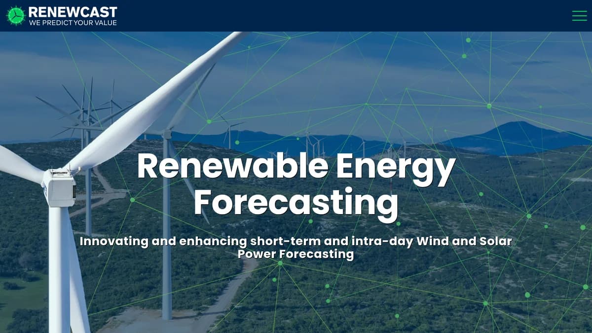 Rome's Renewcast Secures €1M for AI Renewable Energy Forecasting