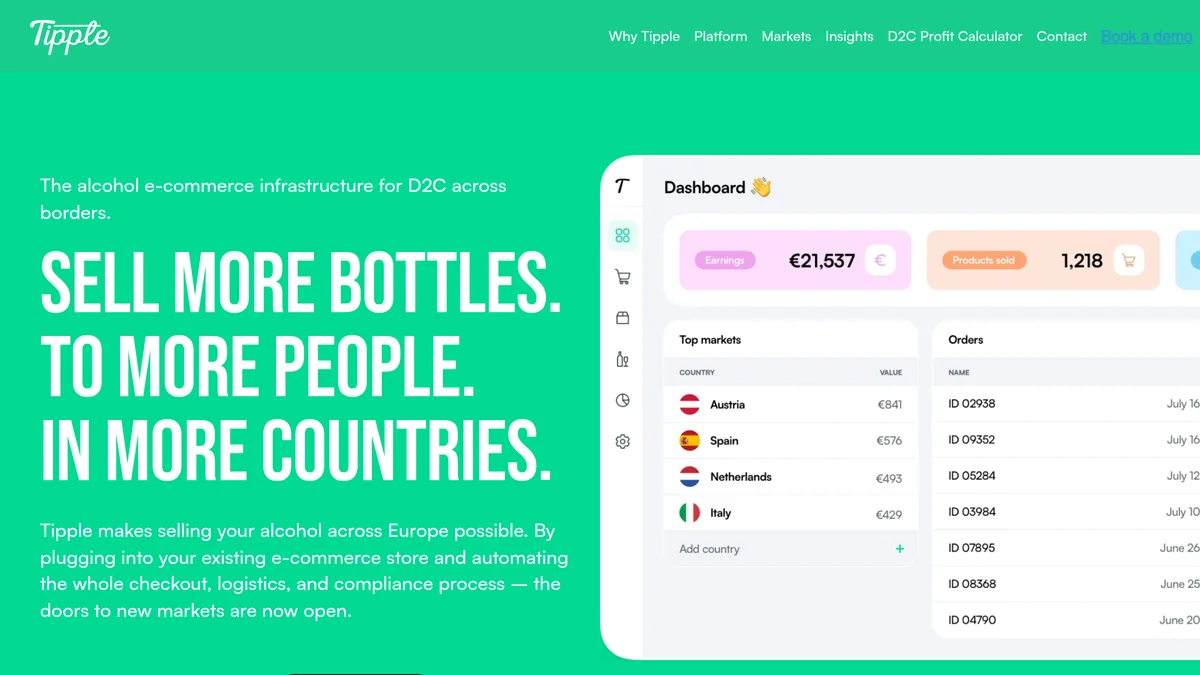 Dublin's Tipple Raises €4M Seed for Alcohol Supply Chain
