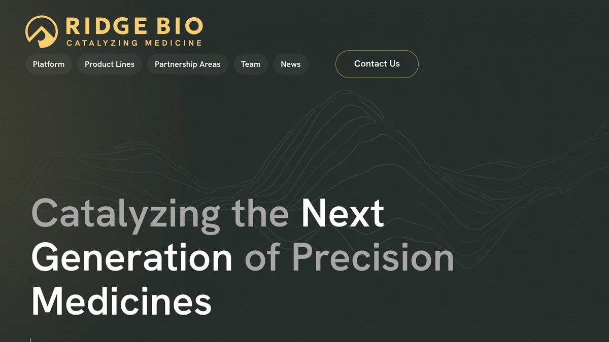 Ridge Bio Secures $25M Seed for AI-Enabled Drug Design