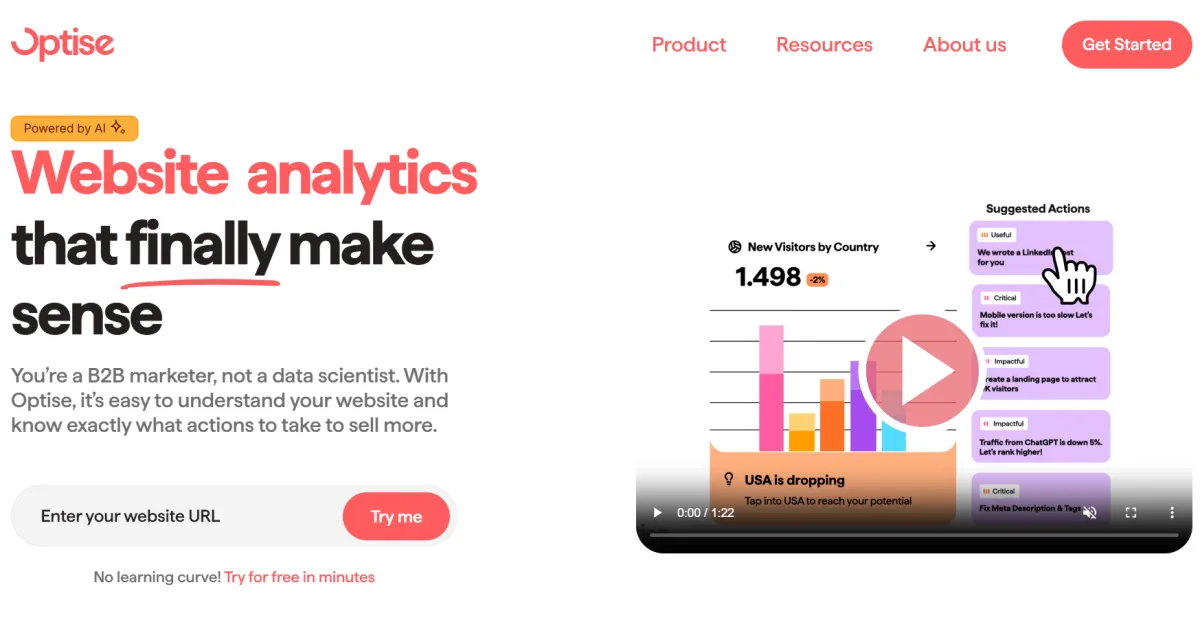 Optise launch targets $20B in B2B website waste with AI
