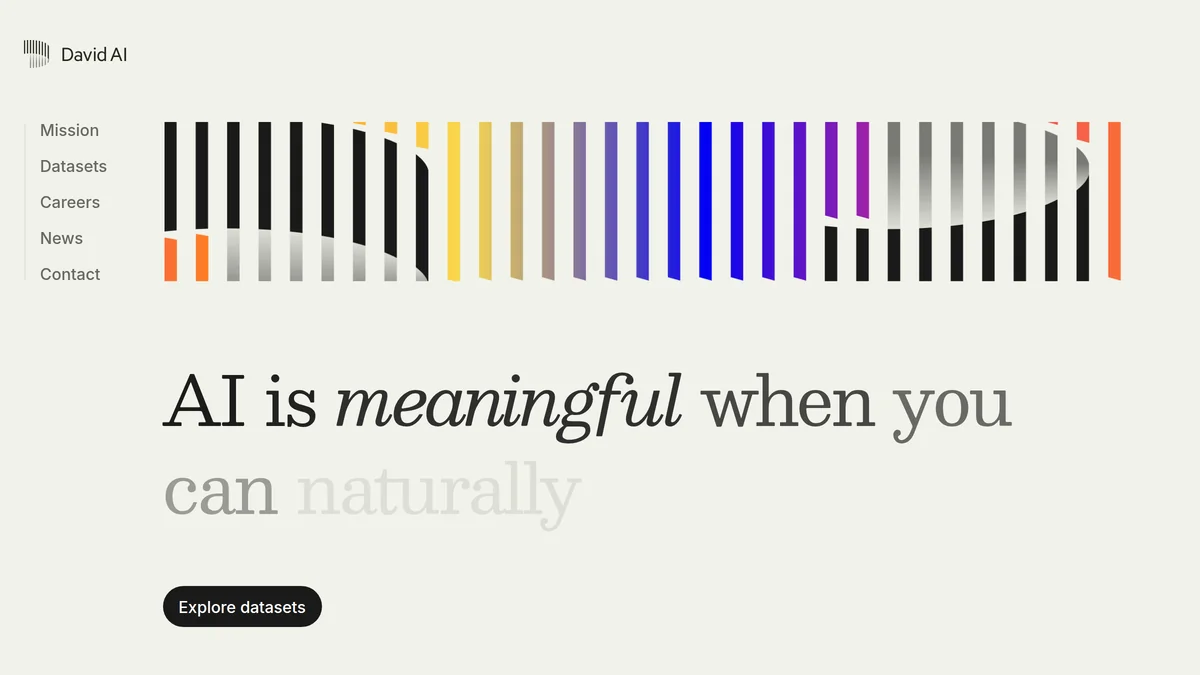 Screenshot of Audio data for AI