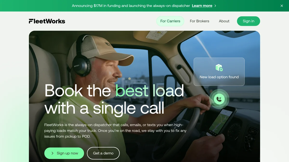 FleetWorks Raises $17M for Freight Matching Platform