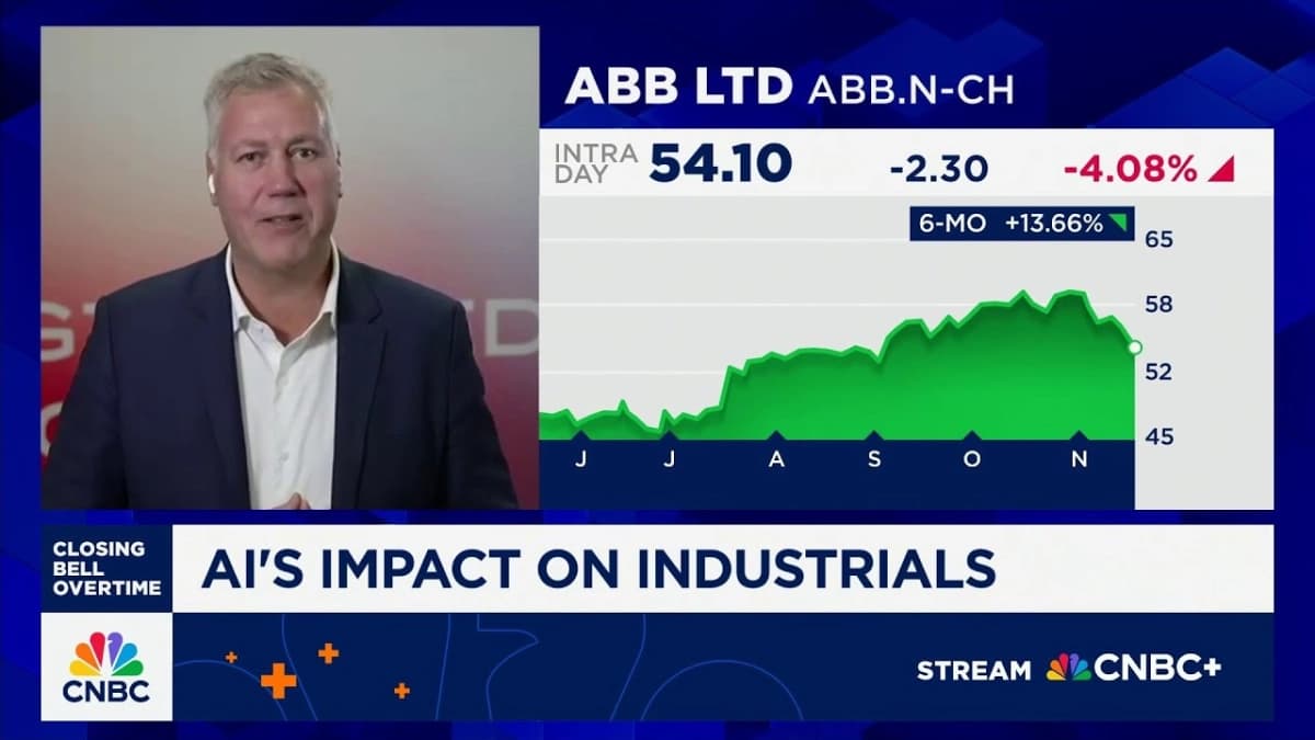 ABB CEO Sees No Slowdown in AI Spending, Electrification Driving Industrial Growth
