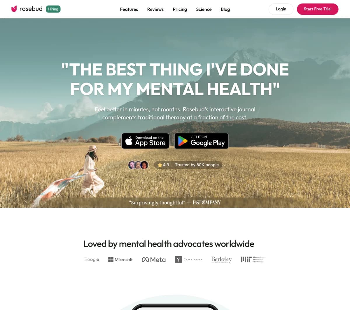 Screenshot of Rosebud AI Journaling App Secures $6 Million Seed Funding