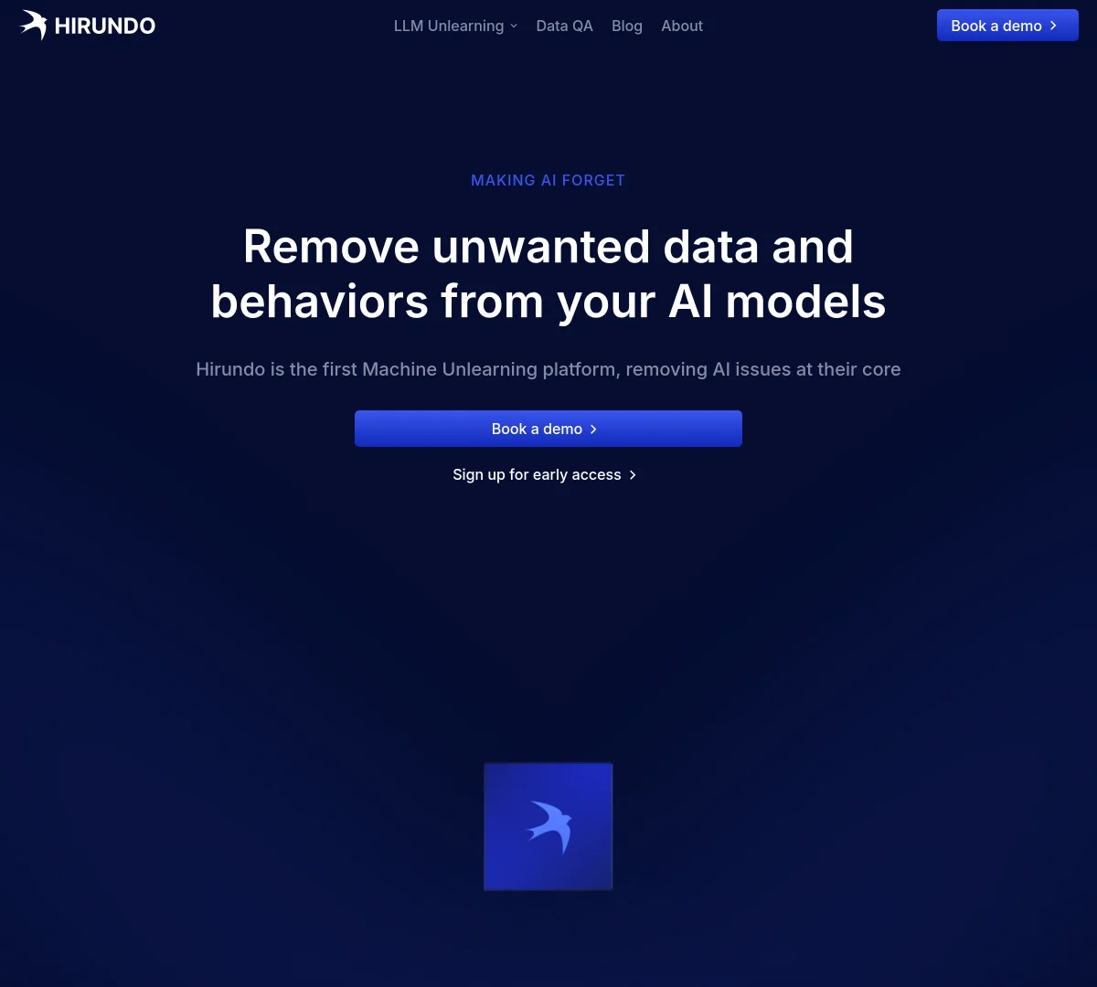Screenshot of Hirundo AI Seed Funding $8 Million
