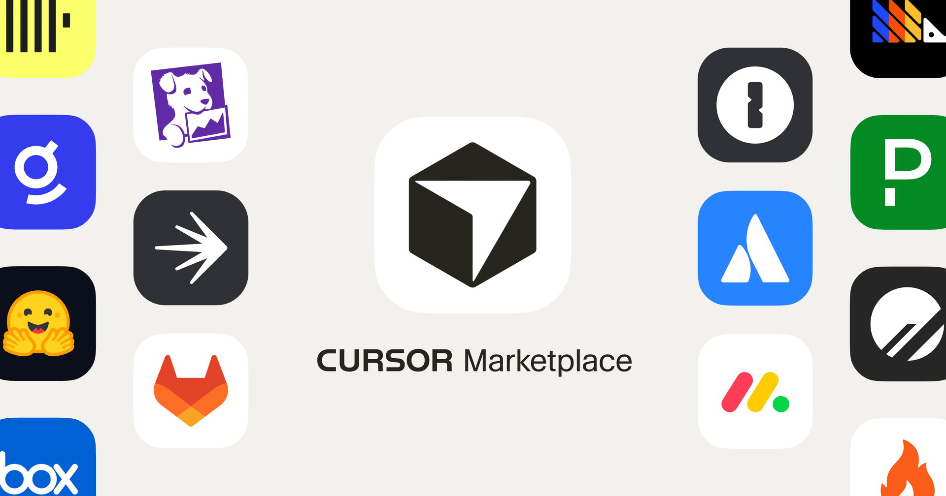 Screenshot of the Cursor Marketplace showing a list of available plugins.