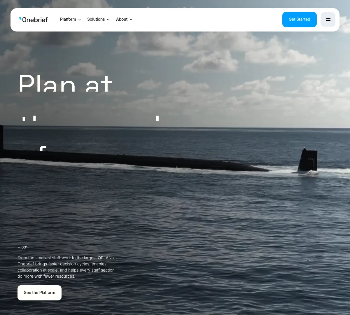 Screenshot of Onebrief