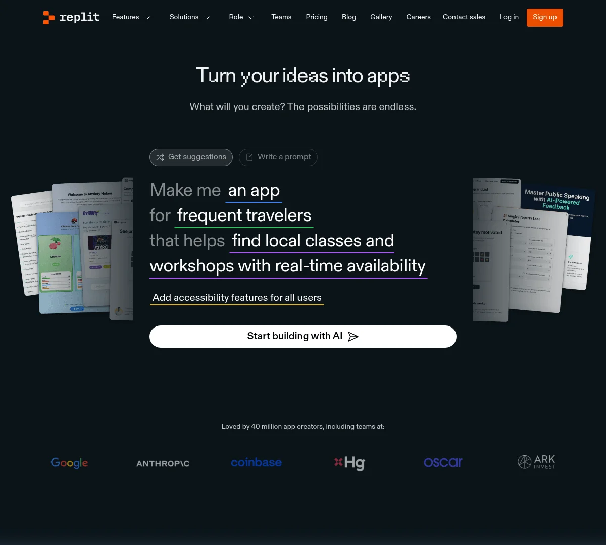 Screenshot of Replit