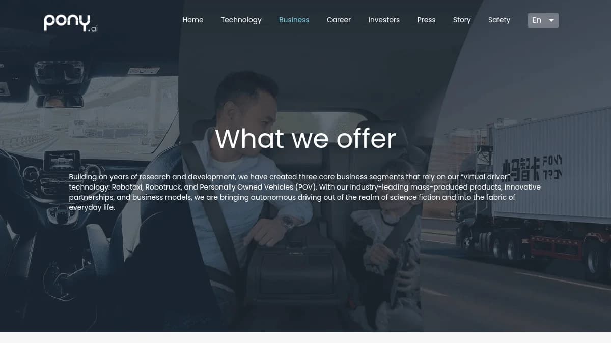 Screenshot of Travis Kalanick Pony AI acquisition