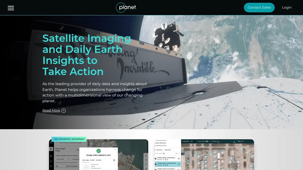 Screenshot of Planet Labs Germany satellite deal