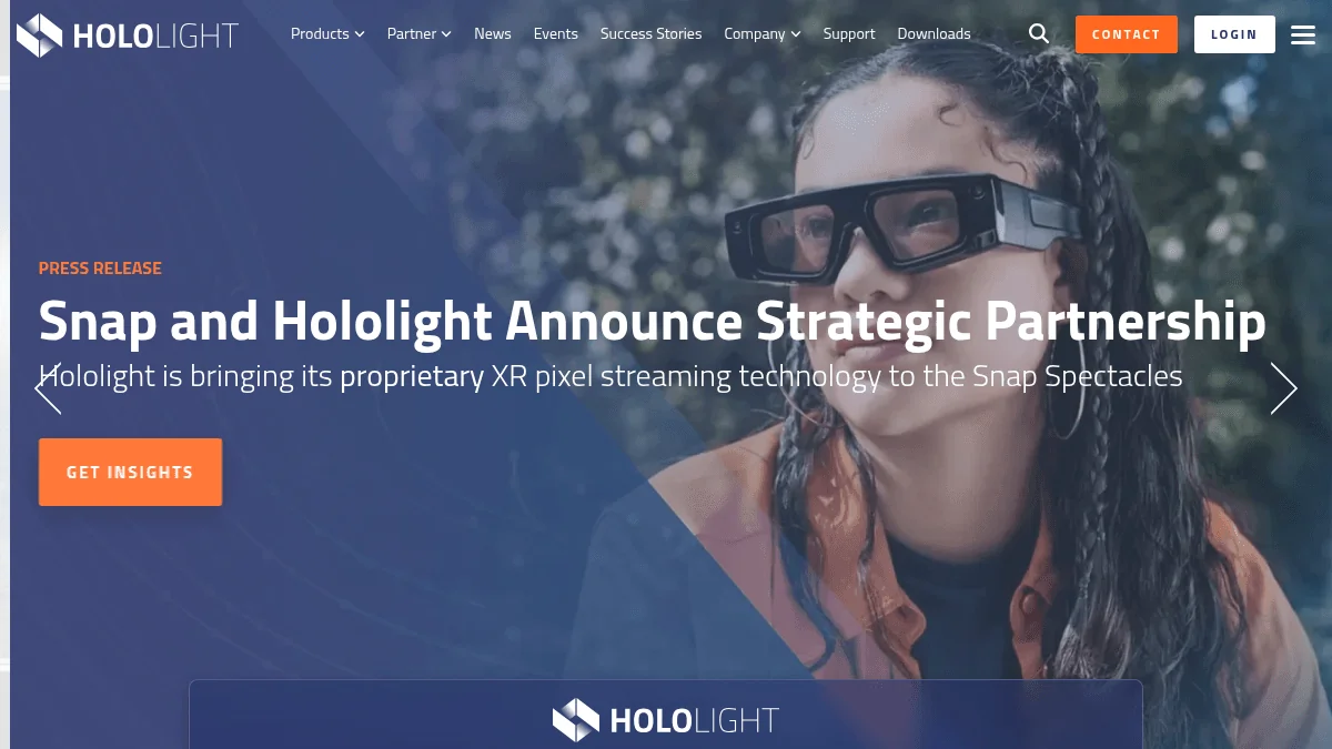 Screenshot of Hololight XR pixel-streaming