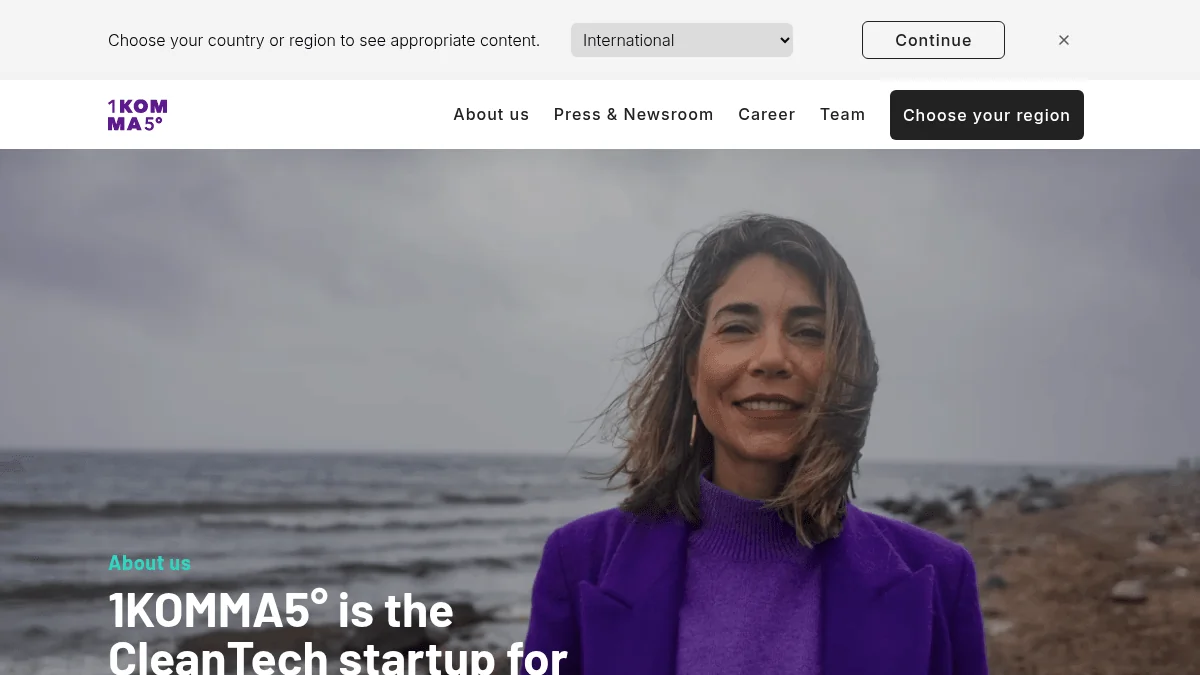 Screenshot of 1KOMMA5° pre-IPO funding