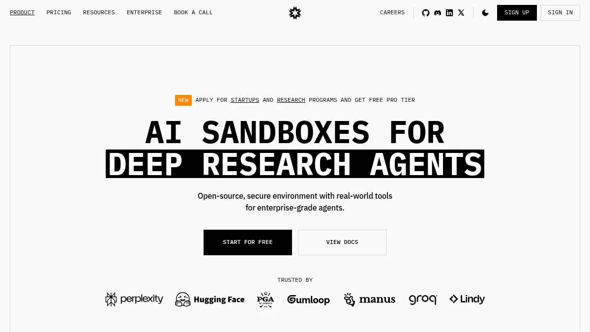 Screenshot of AI agent infrastructure