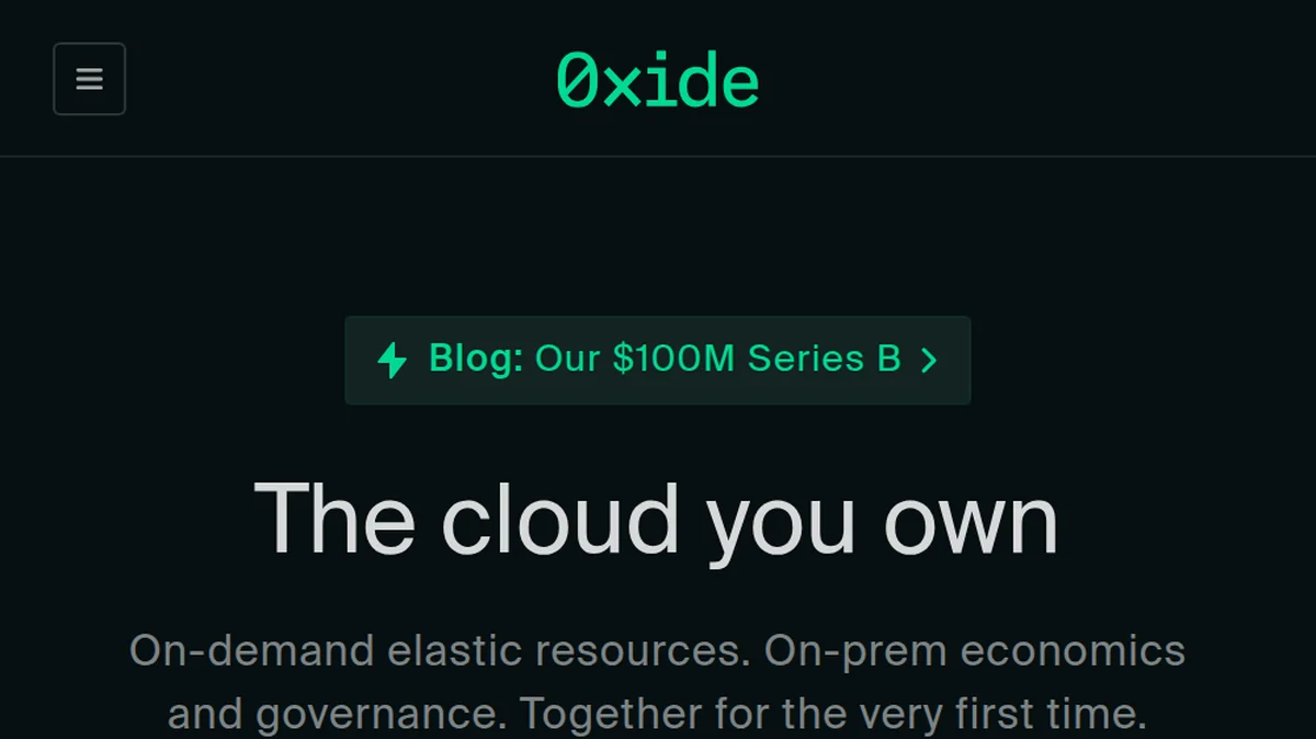 Screenshot of Oxide Computer