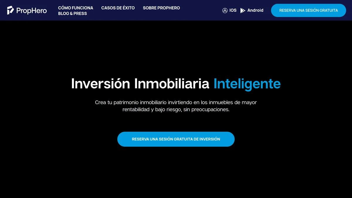 Screenshot of PropHero funding