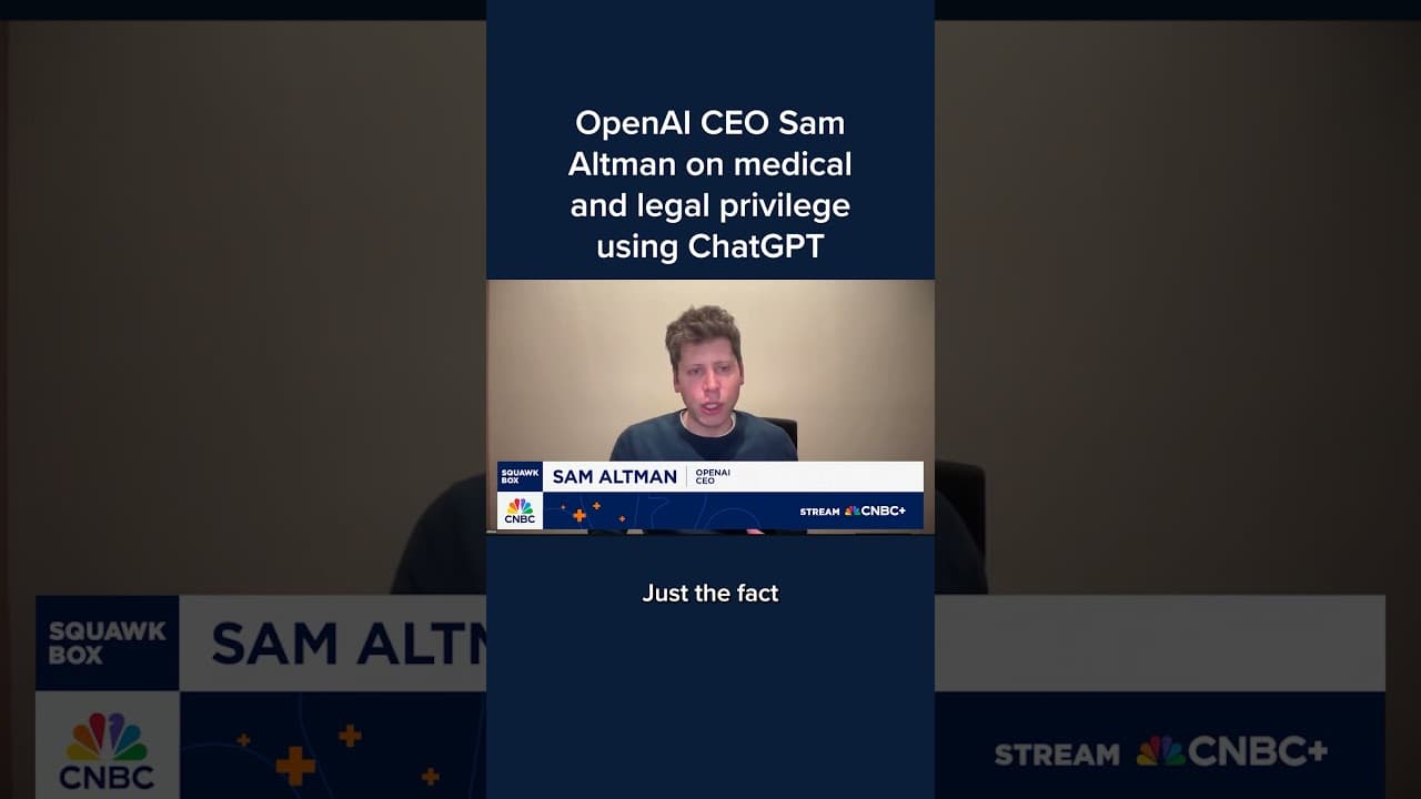 Sam Altman Calls for AI Privilege, Akin to Medical and Legal Confidentiality