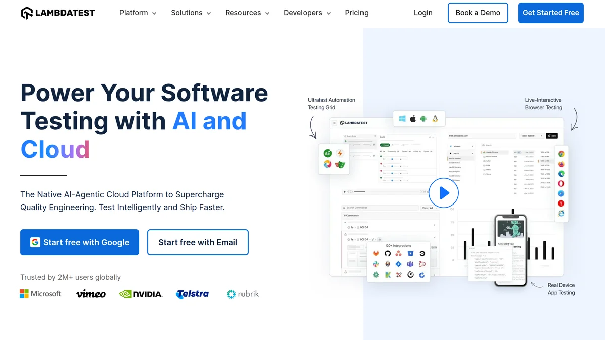 Screenshot of LambdaTest