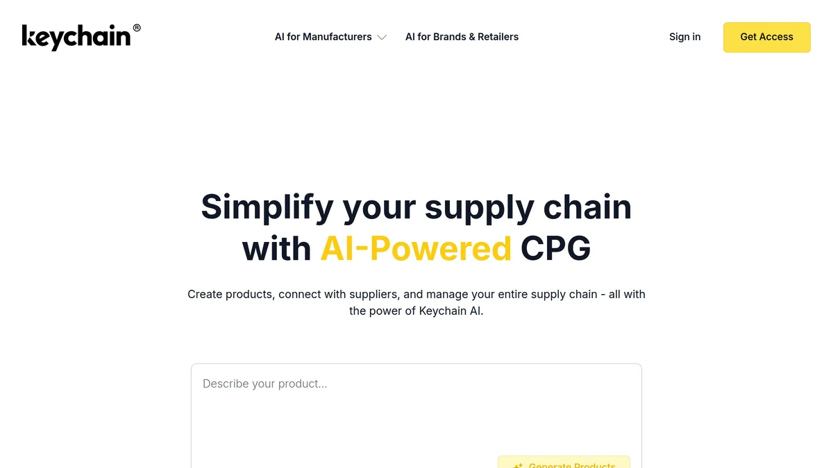 Screenshot of Keychain AI