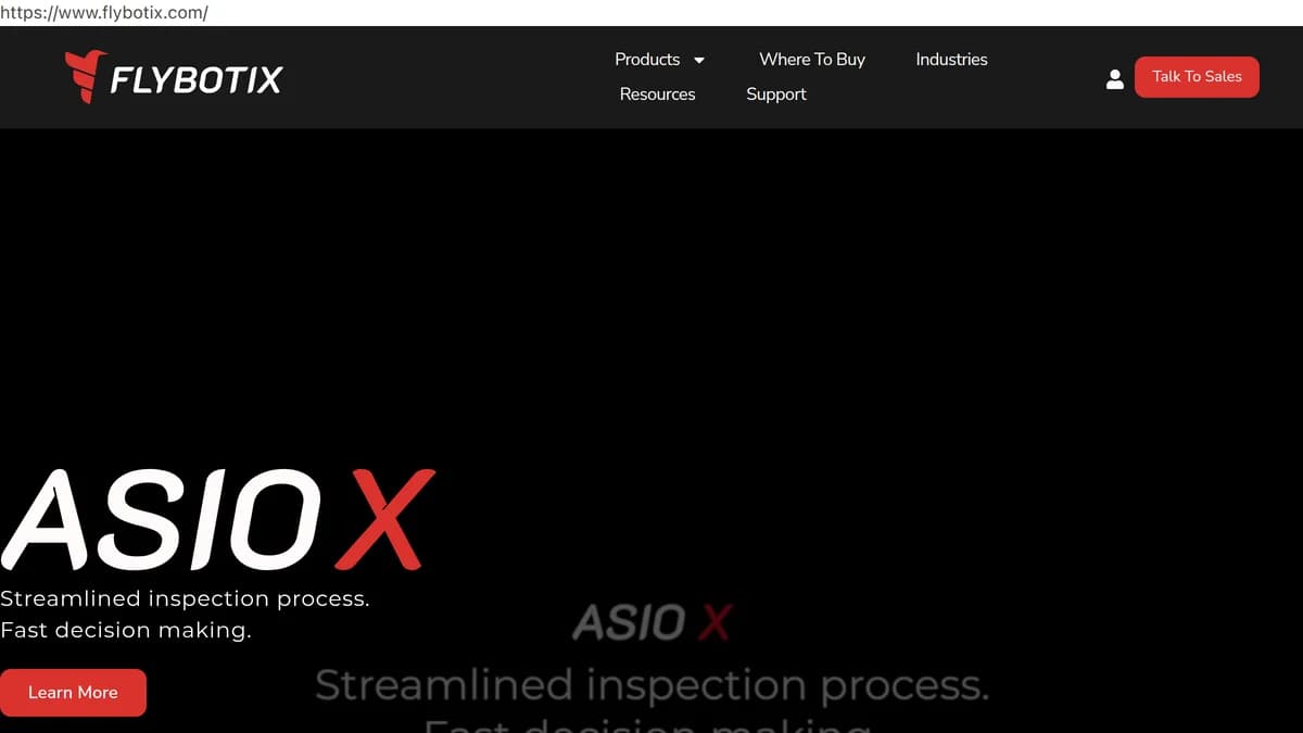 Screenshot of Flybotix drone inspection