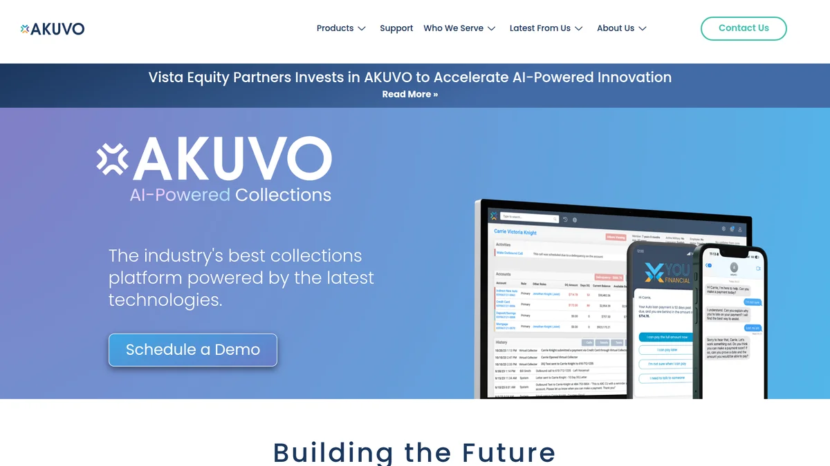 Screenshot of AKUVO investment