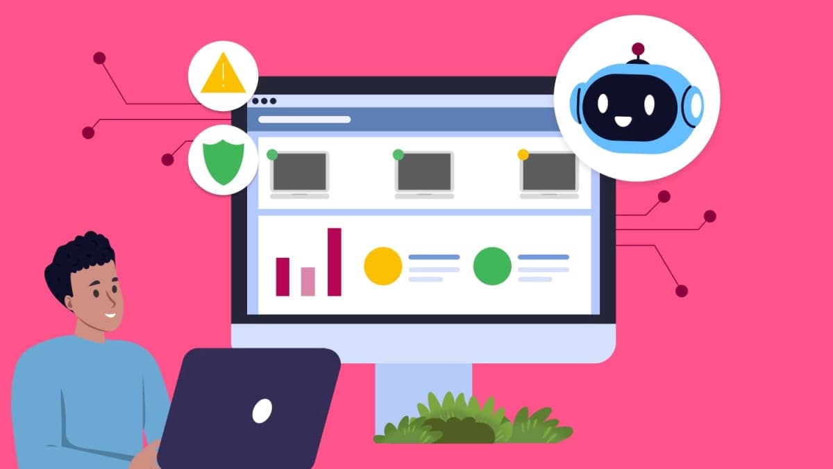Agentforce IT Service dashboard showing AI agents, unified platform, and conversational interface for modern IT support.