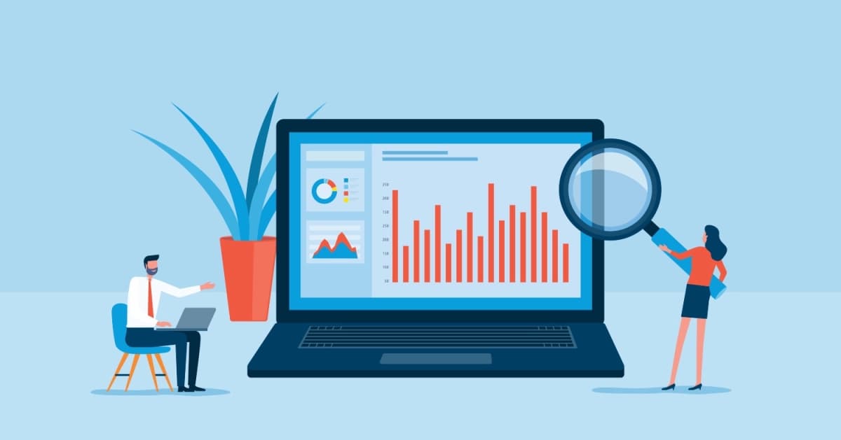 Dashboard displaying AI customer analytics insights, showing customer segmentation and predictive trends for SMB growth.