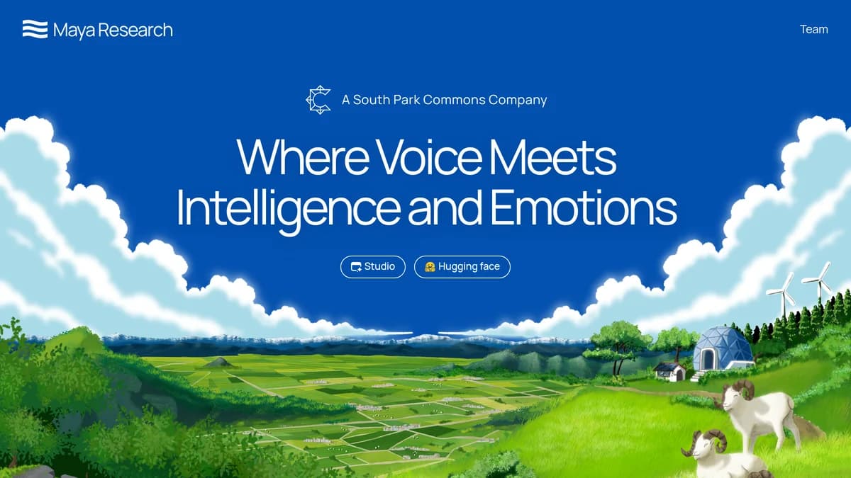 Screenshot of Maya1 voice model