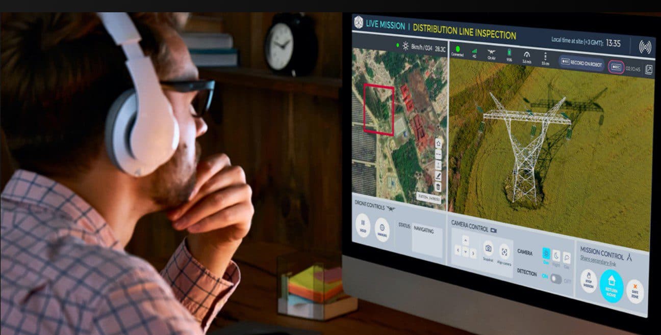 AIM power grid inspection ops. Credit - Percepto.