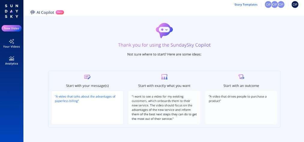 sundaysky generative ai for video, copilot. credit - sundaysky.