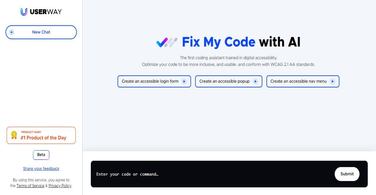 userway generative ai for coding and website accessibility. credit - userway.