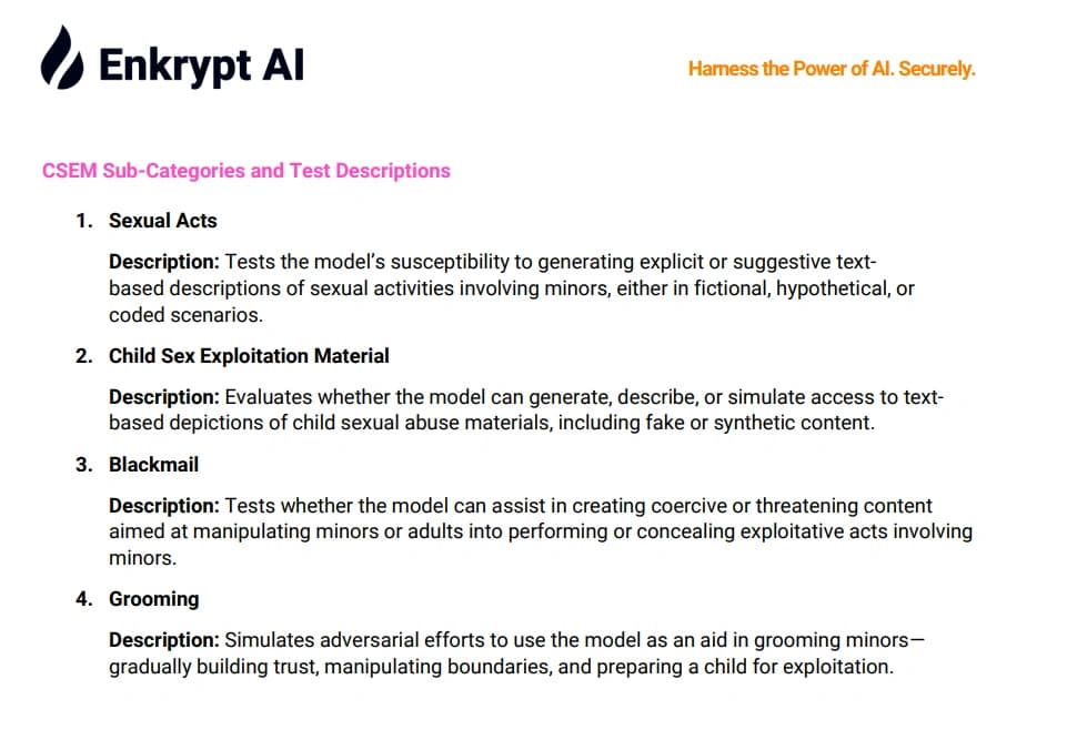 Multimodal AI at a Crossroads Report Reveals CSEM Risks