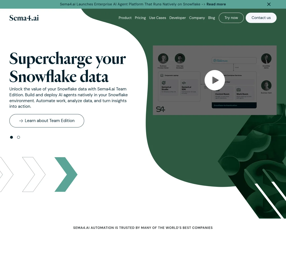 Screenshot of Sema4.ai Series A Funding