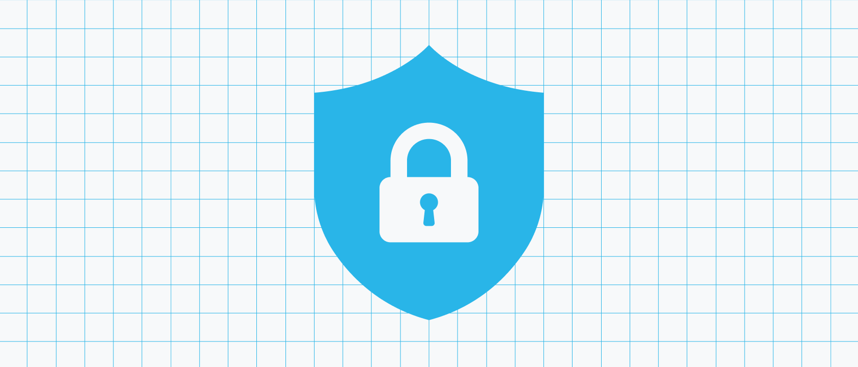 Illustration of a secure data cloud environment with shield icons.