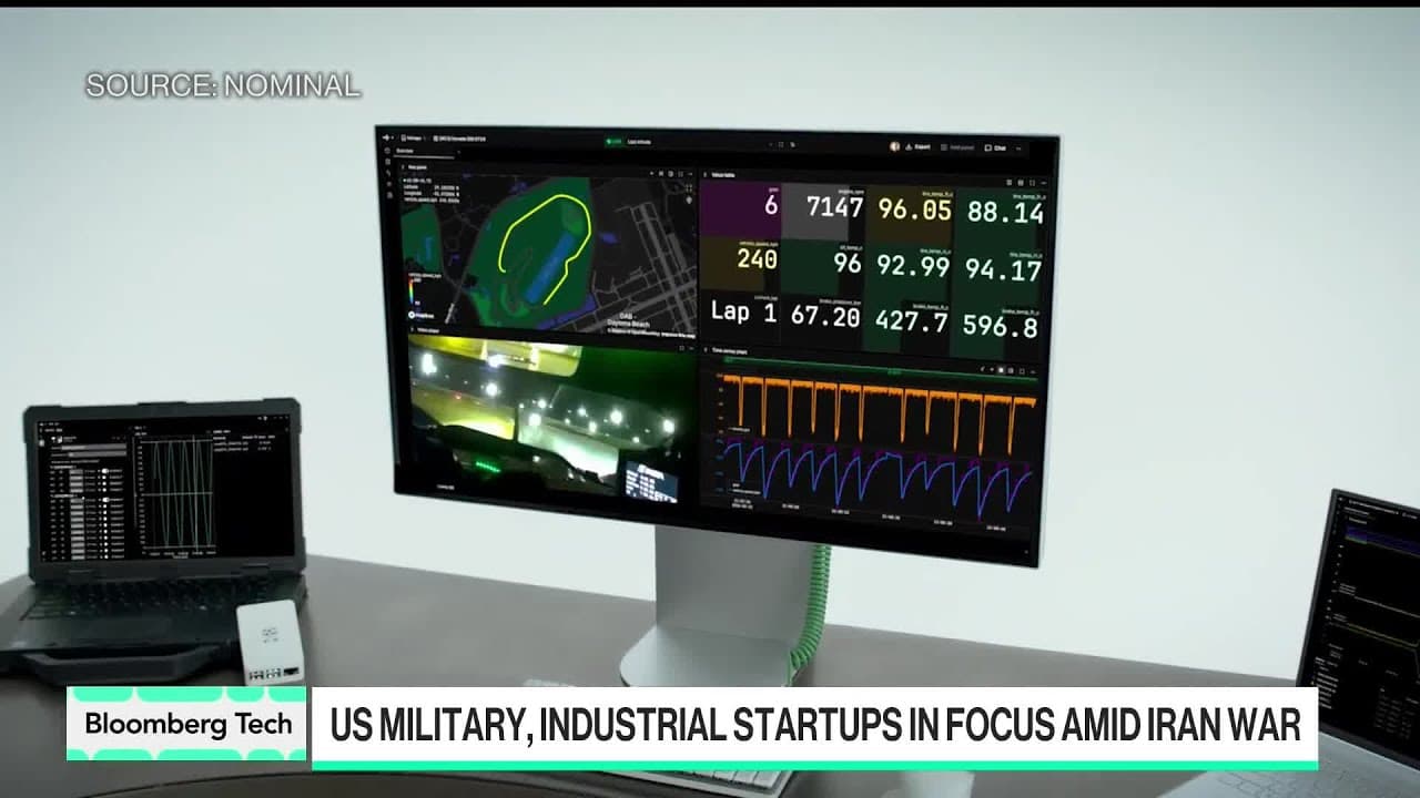 Cameron McCord, CEO of Nominal, and Trae Stephens, Partner at Founders Fund, on stage at Bloomberg Tech.