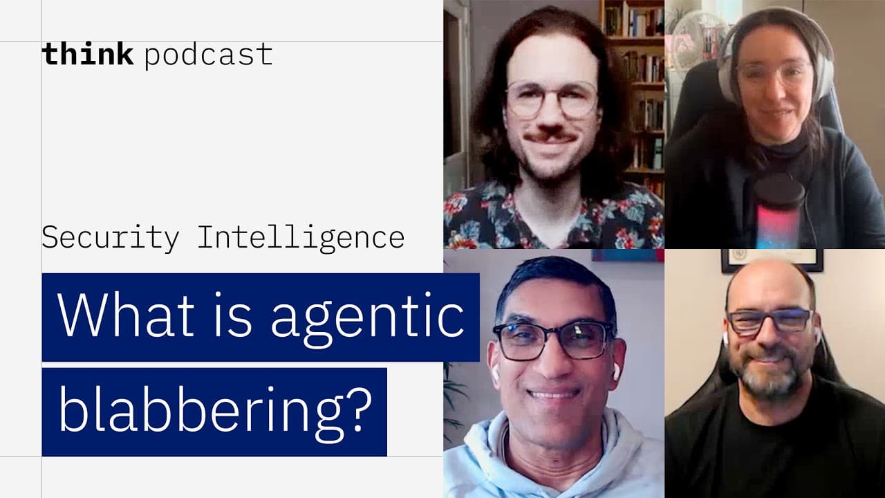 Panelists discussing AI and cybersecurity on Security Intelligence podcast