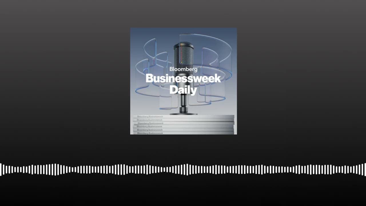 Bloomberg Businessweek Daily podcast cover art featuring a microphone