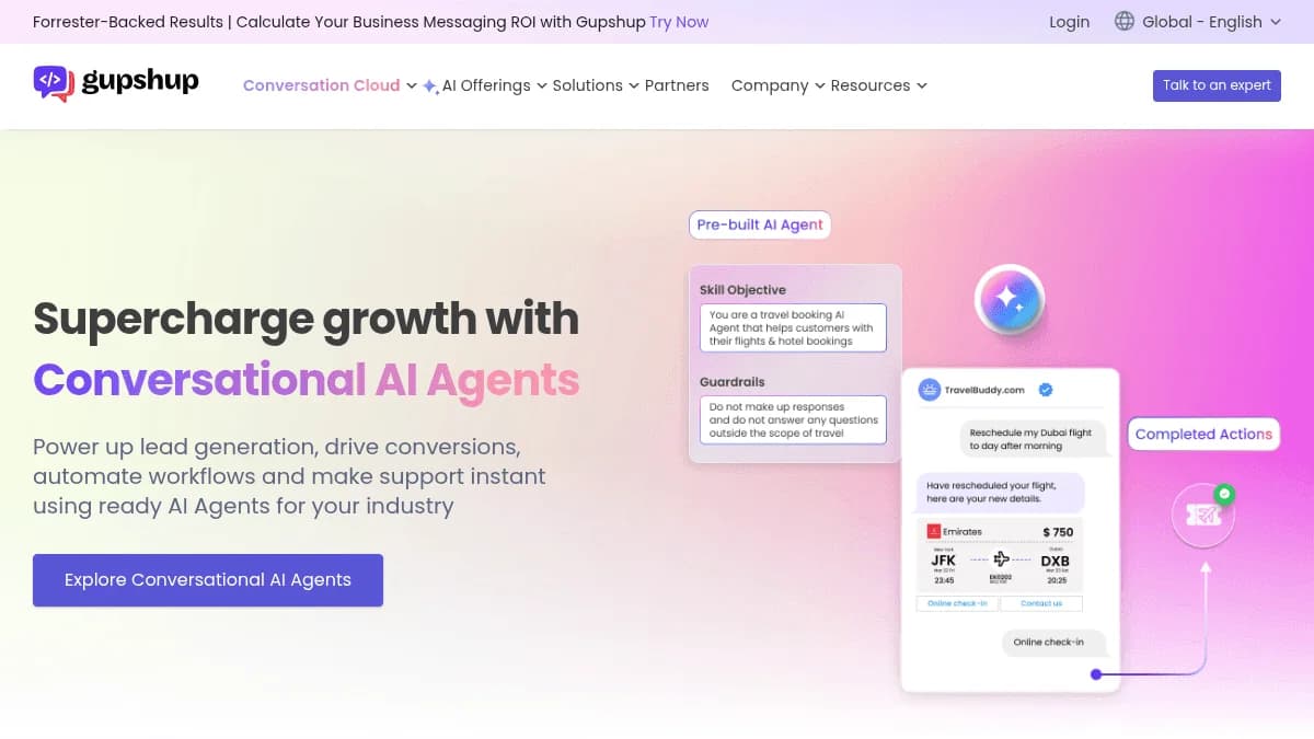 Gupshup Secures $60M to Expand AI Business Messaging