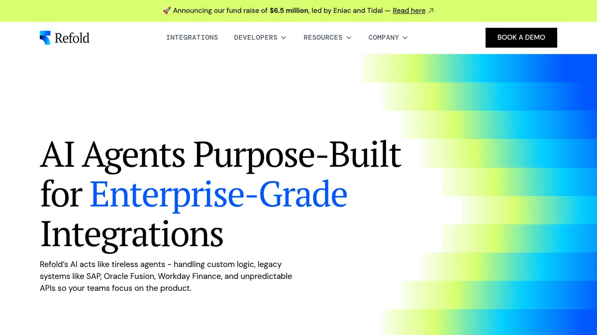 Refold AI Announces $6.5M Seed Funding to Automate Enterprise API Integrations