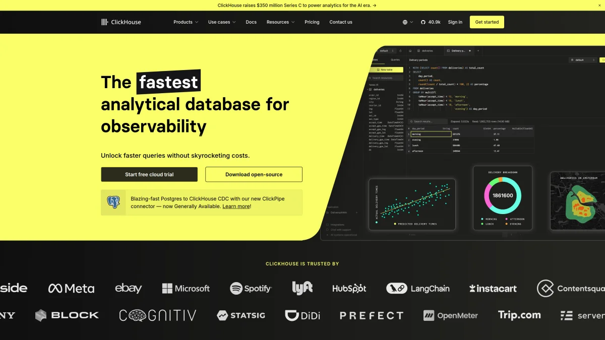 ClickHouse Secures $350M Series C Funding for High-Speed Database