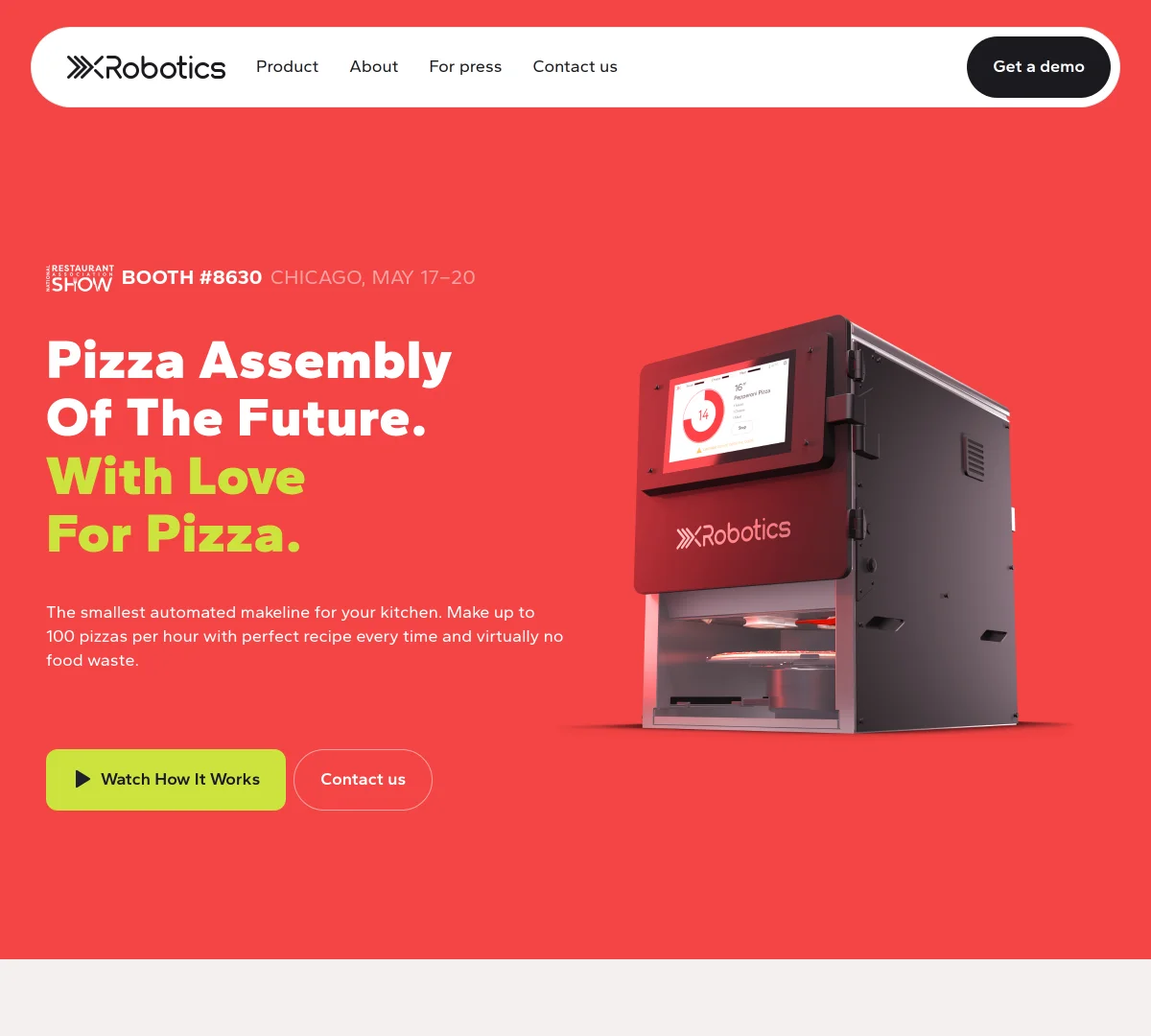 XRobotics Secures $2.5 Million Seed Funding to Expand Pizza-Making Robot Production