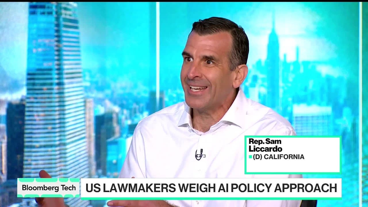 Rep. Sam Liccardo speaks on Bloomberg Tech about AI policy.