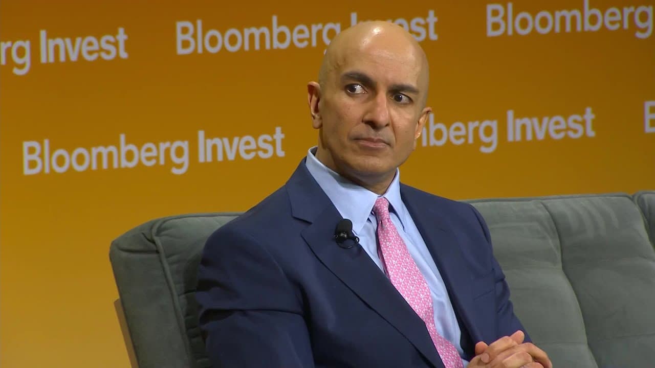 Neel Kashkari speaking at a Bloomberg Invest conference
