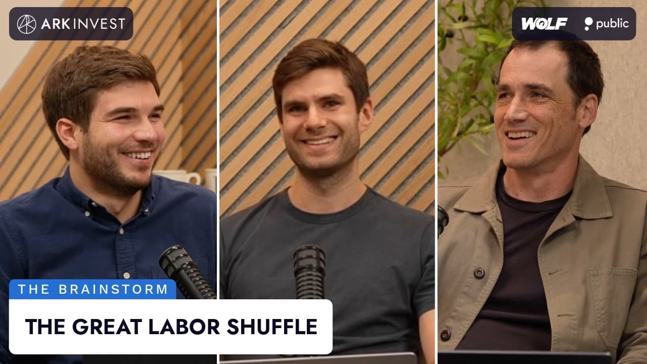 Three people discussing a topic, with text overlay 'BLOCK'S 40% LAYOFF: INNOVATION OR BLOAT?'